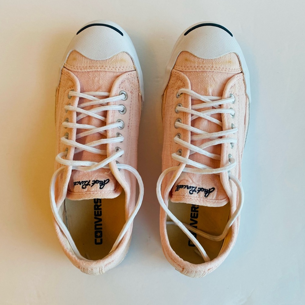 Converse Jack Purcell in Pink and White
